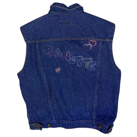 HUK•A•POO Men’s Hearts Embroidered Denim Vest - Picture 2 of 11